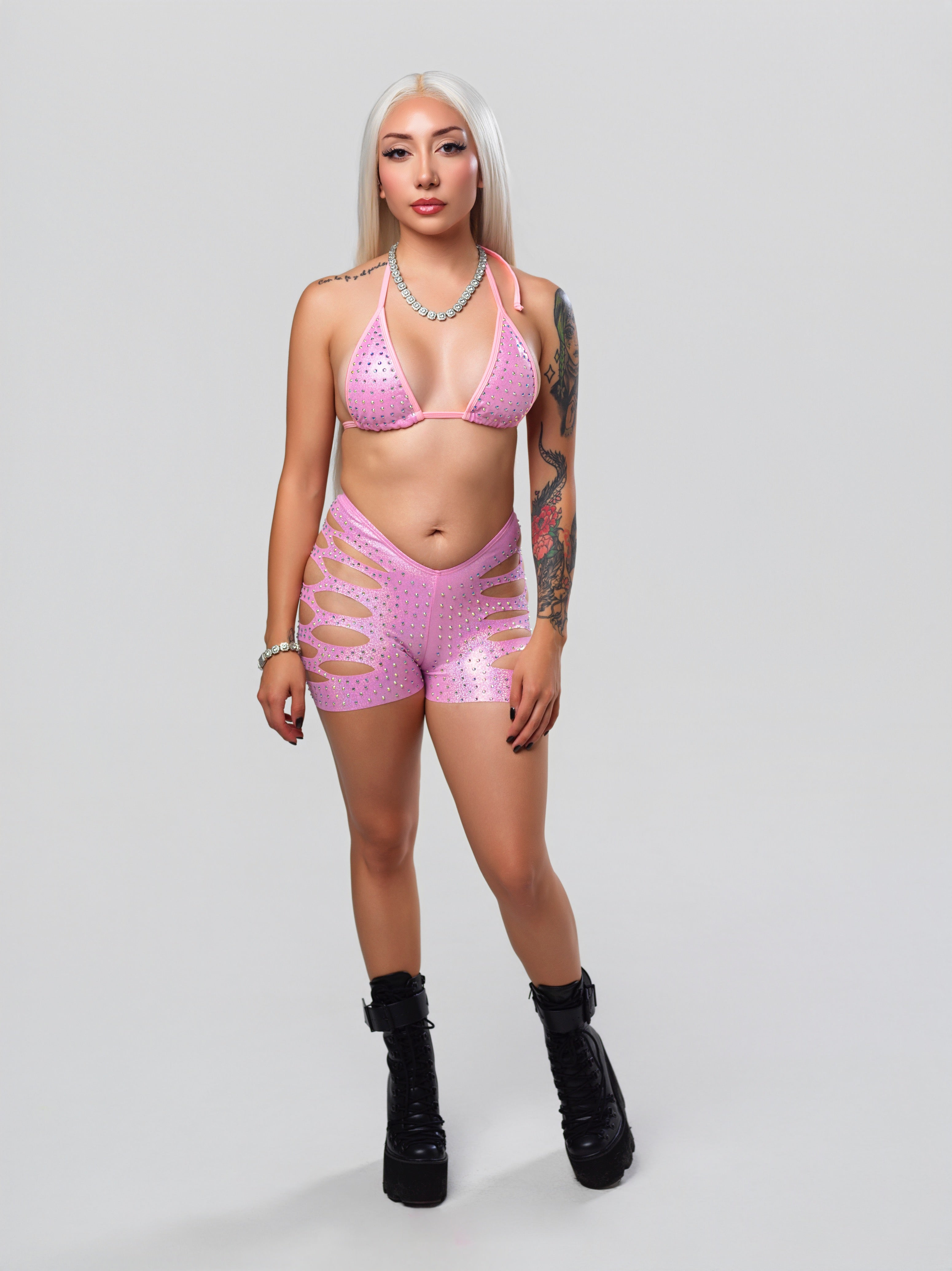 Main Stage 2 Piece Set - Light Pink Sparkle